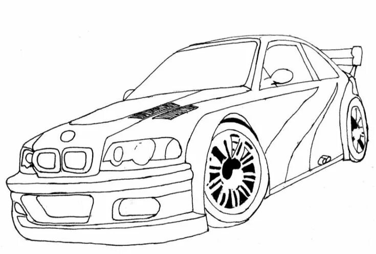 Разукрашка машин тюнинг Need For Speed Most Wanted Coloring Pages Kleurplaten