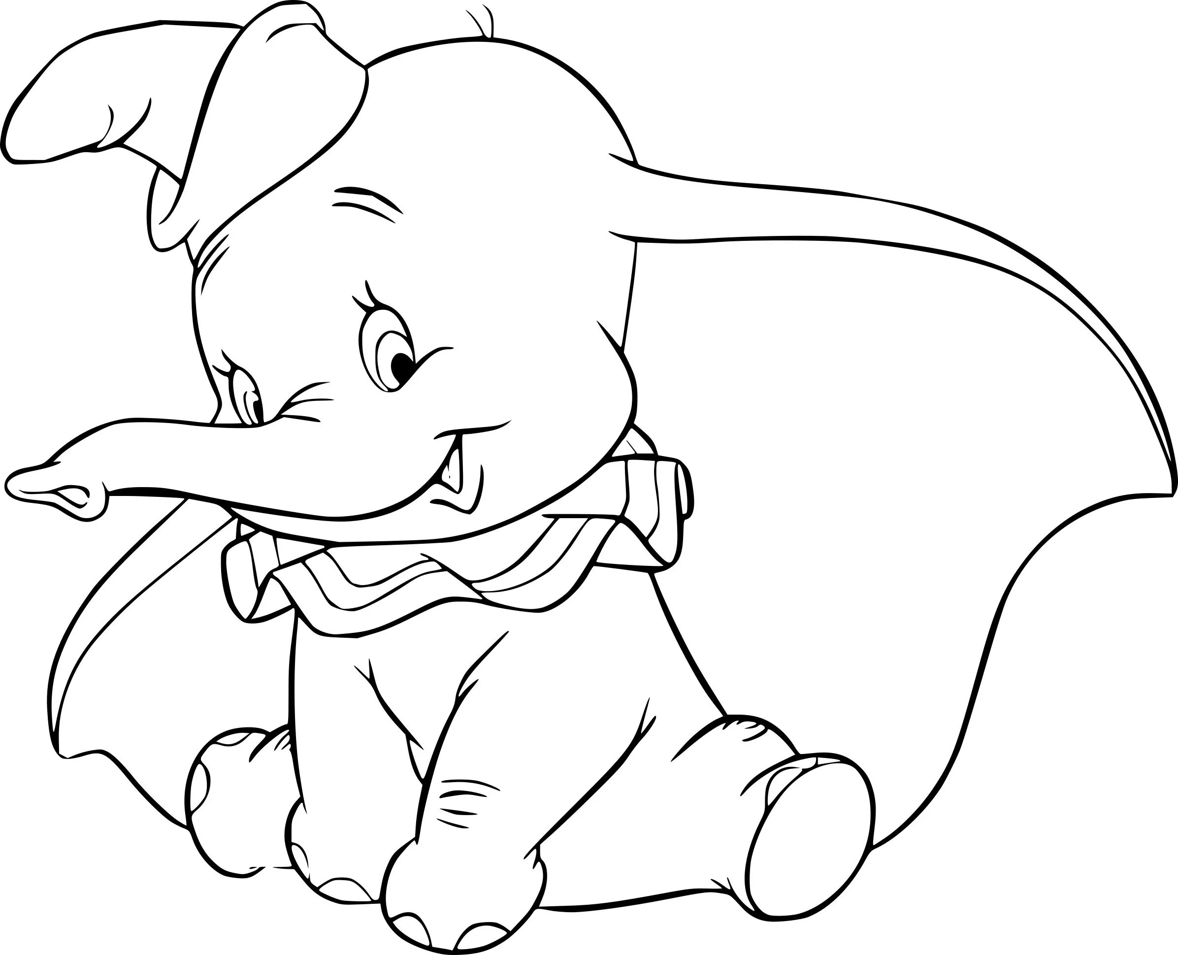 Разукрасить черно белое фото Dumbo #170557 (Animation Movies) - Free Printable Coloring Pages