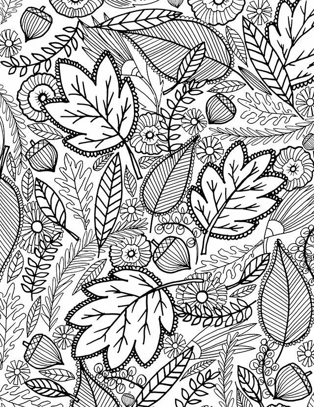 Разукрасить черно белое фото бесплатно a FALL coloring page for you Fall leaves coloring pages, Fall coloring pages, Ma