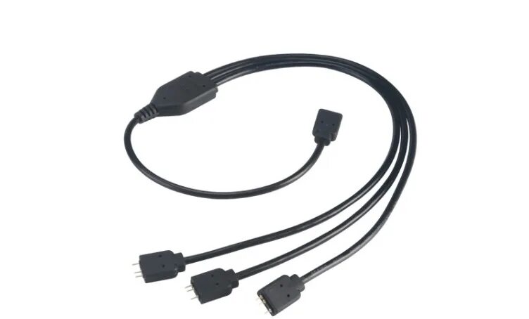 Разветвитель для подключения подсветки rgb 3 pin Кабель Akasa RGB Addressable LED cable for 3 devices 50cm AK-CBLD07-50BK - купит