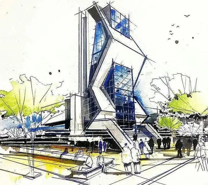 Развитие современной архитектуры и дизайна Pin by Debora Franco on Architettura Architecture design sketch, Architecture dr