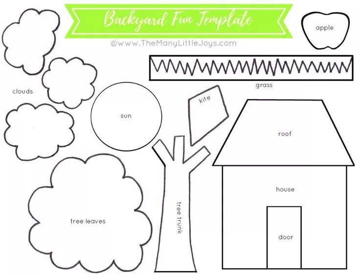 Развивающая игрушка выкройка Travel Felt Board: Quick Tutorial & Free Printable Templates Felt board template