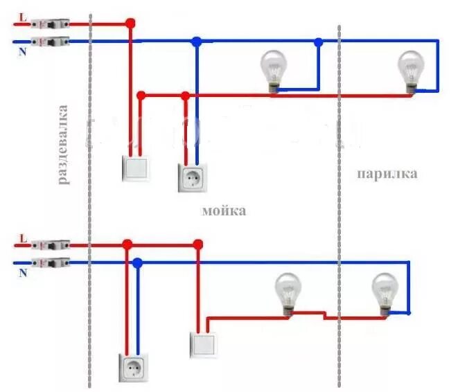 Разводка освещения в квартире схема подключения Делаем монтаж электропроводки в деревянном частном доме своими руками? Пошаговая