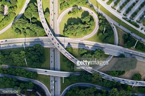 Развязка бабочка фото Highway interchange, aerial view, Munich, Bavaria, Germany Aerial photo, Aerial 