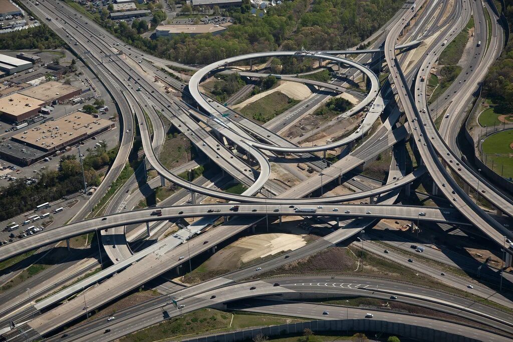 Развязка бабочка фото Springfield Interchange (Photo by Trevor Wrayton, VDOT) Flickr