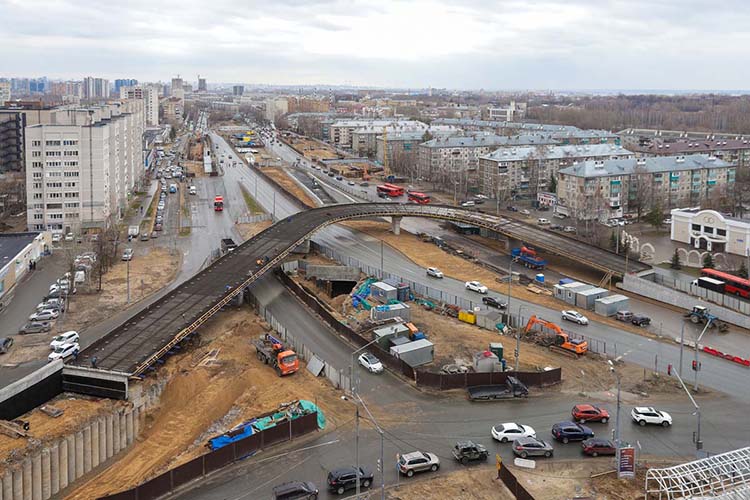 Развязка на горьковском шоссе в казани фото Работы завершим в ноябре": Метшин назвал срок конца перестройки Горьковского шос