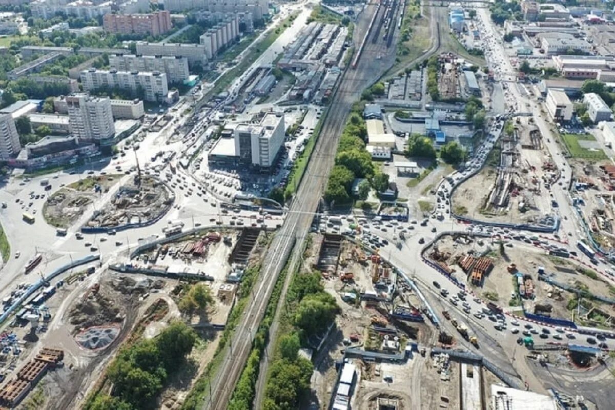 Развязка на комсомольской площади в твери фото Движение по объездным дорогам запустили на площади Энергетиков в Новосибирске - 