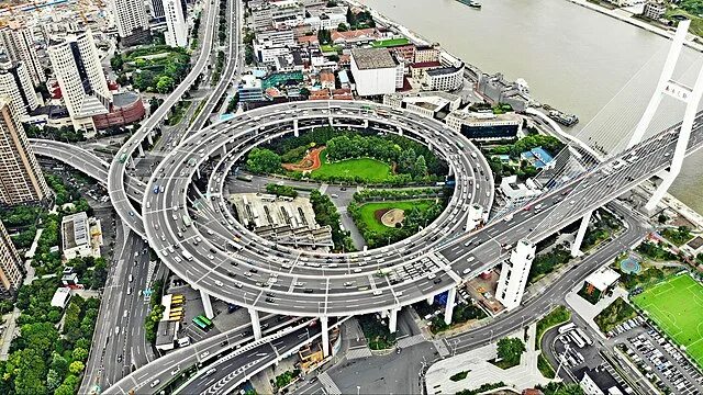 Развязки в китае фото File:Nanpu Bridge Sep 2018-2.jpg - Wikimedia Commons