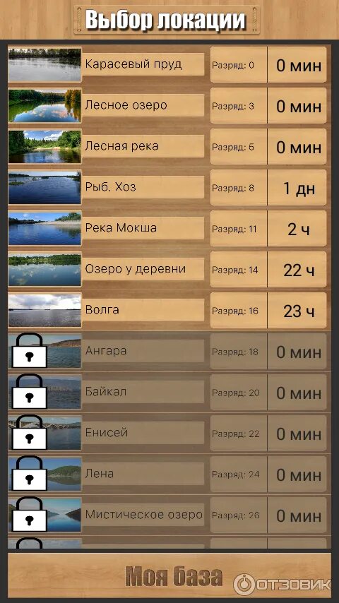 Реальная рыбалка локации на что ловить Отзыв о Реальная Рыбалка - игра для Android Затягивает