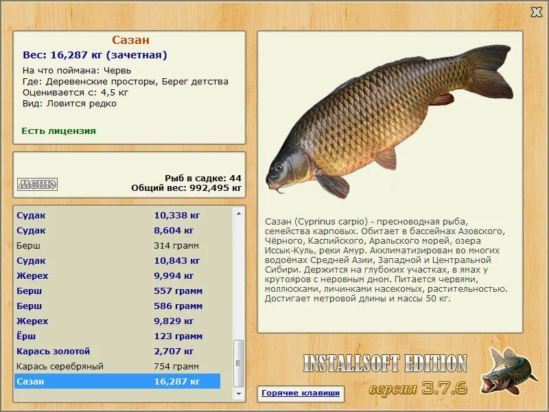 Реальная рыбалка на что ловить сазана РУССКАЯ РЫБАЛКА Installsoft Edition