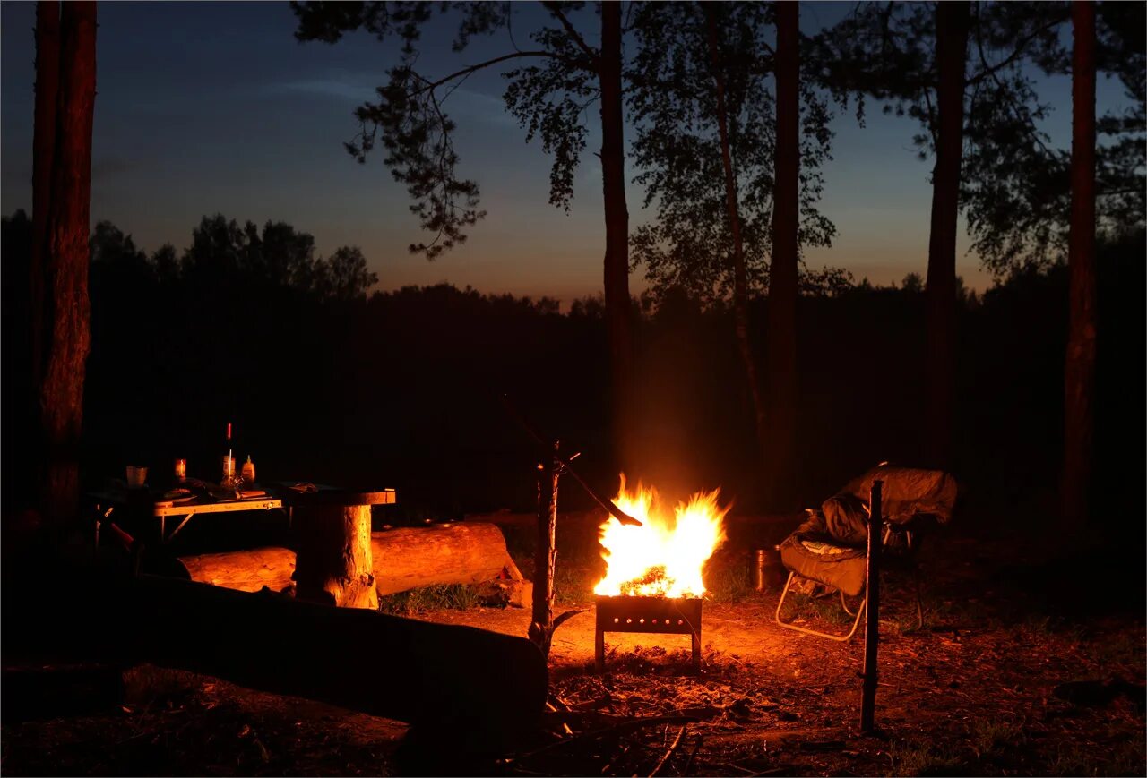 Реальное фото костра ночью Photo night by the campfire by Gureev Maikl - misc. - PhotoForum.ru