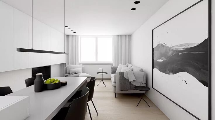 Реальные фото интерьеров в стиле минимализм 4 Monochrome, Minimalist Spaces Creating Black and White Magic White interior de