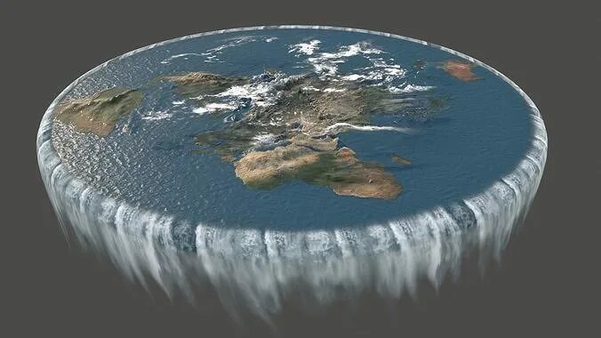 Реальные фото плоской земли Flat Earth 3D model animated CGTrader