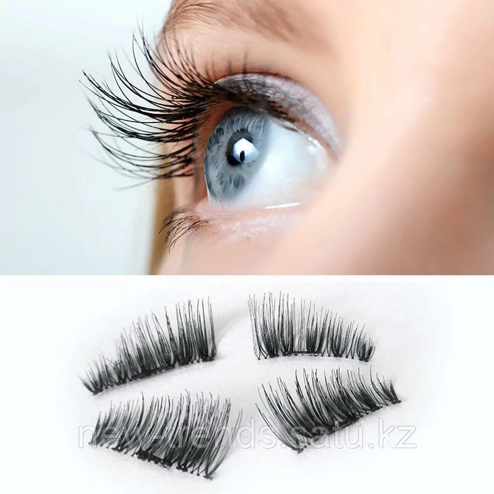 Реальные фото ресниц на магнитах Magnet Lashes накладные ресницы с магнитами купить по цене 6990 ₸ в Астане на Pr