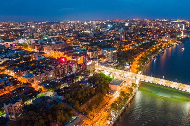 Реальные фото ростова на дону ROSTOV-on-DON, RUSSIA - MAY 2019: Evening River Don in Rostov-on-Don Aerial View