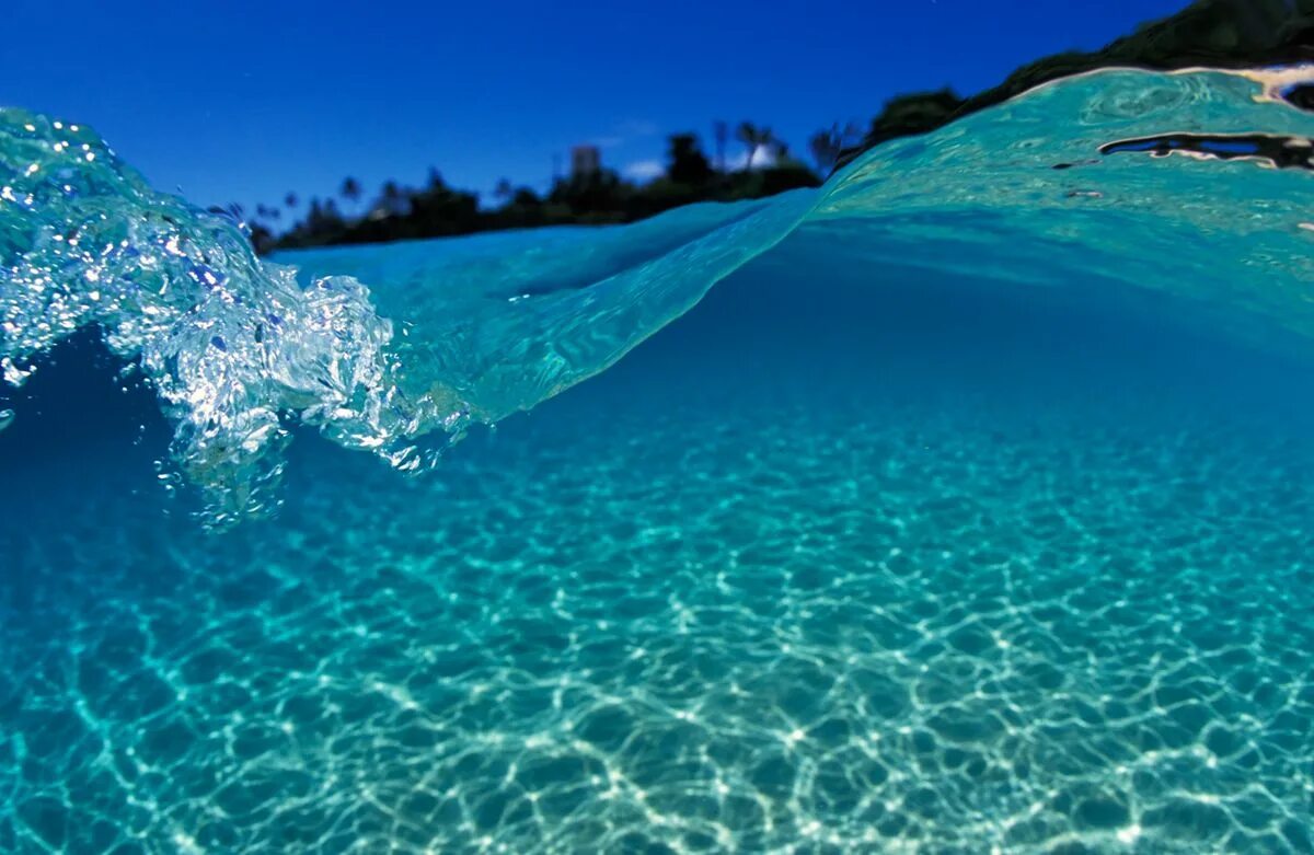 Реальные фото воды Split View/ Over + Under Water Surfing photography, Waimea bay, Beautiful beache