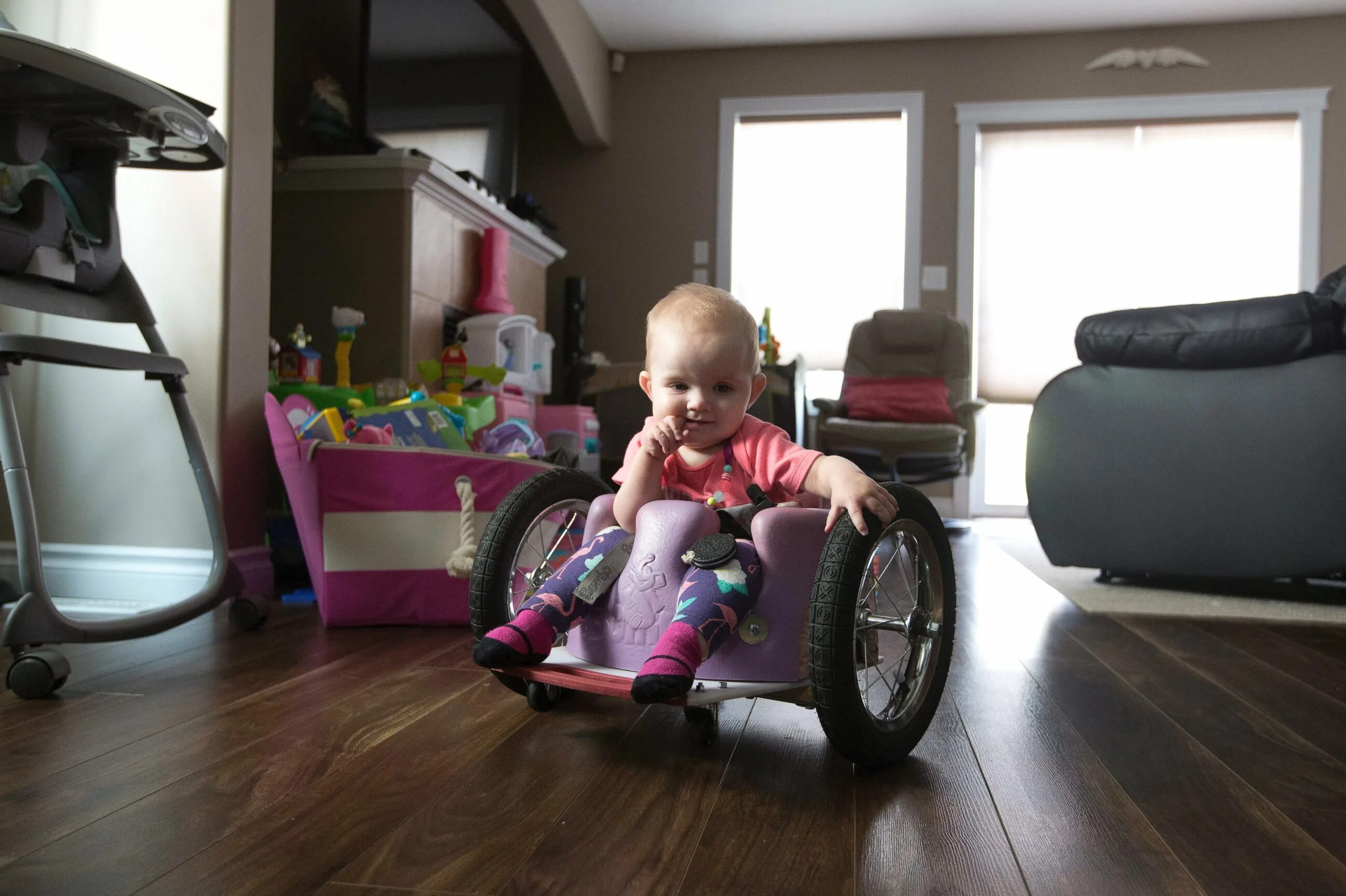 Ребенок инвалид оформление в дом инвалидов Tiny Tot Cruises in Her Homemade Wheelchair - ABC News