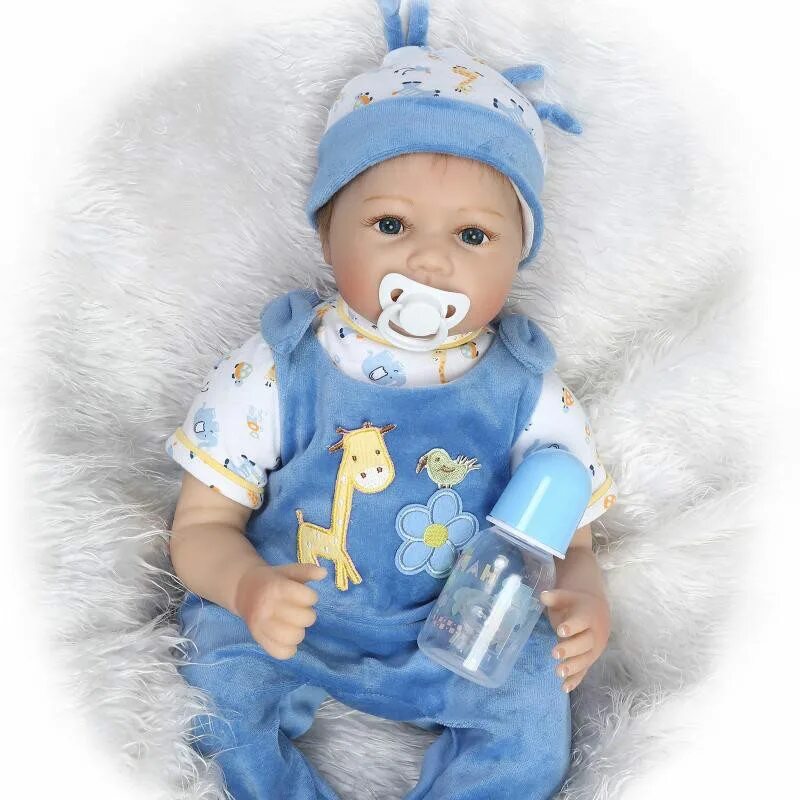 Реборн куклы фото мальчик NPK 55CM 22'' Reborn Dolls Babies With Soft Silicone Reborn Doll Clothes Adora K