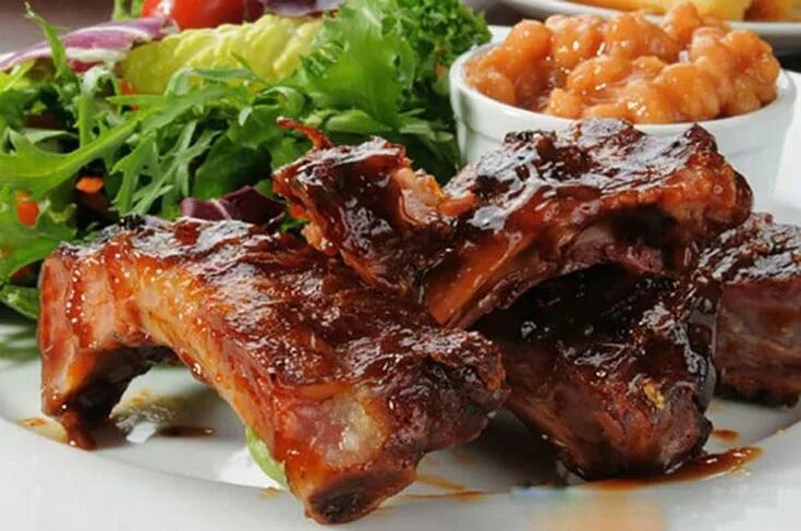 Ребрышки в соусе фото Easy Baby Back Ribs Recipe Healthy eating recipes, Grilling recipes, Rib recipes