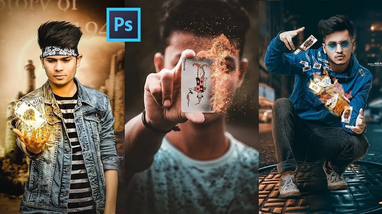 Редактировать фото арт Fire Cards Photo Editing Photoshop Manipulation Tutorial - YouTube