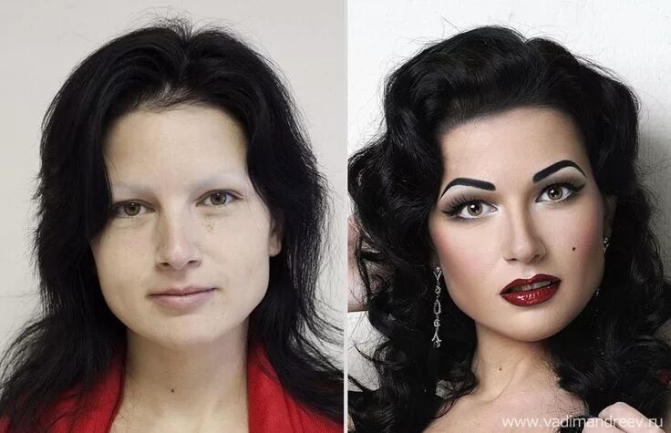 Редактировать фото макияж Stunning Before and After Makeup Photos by Vadim Andreev Amazing makeup transfor