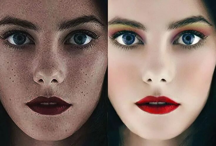 Редактировать фото макияж Pin by Garam Jung on Photography / Retouching Halloween face makeup, Face makeup