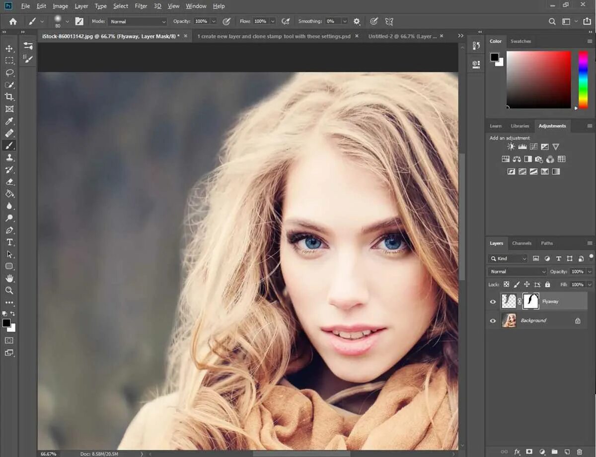 Редактор фото белый фон онлайн How to Remove Flyaway Hair in Photoshop - Tech Advisor