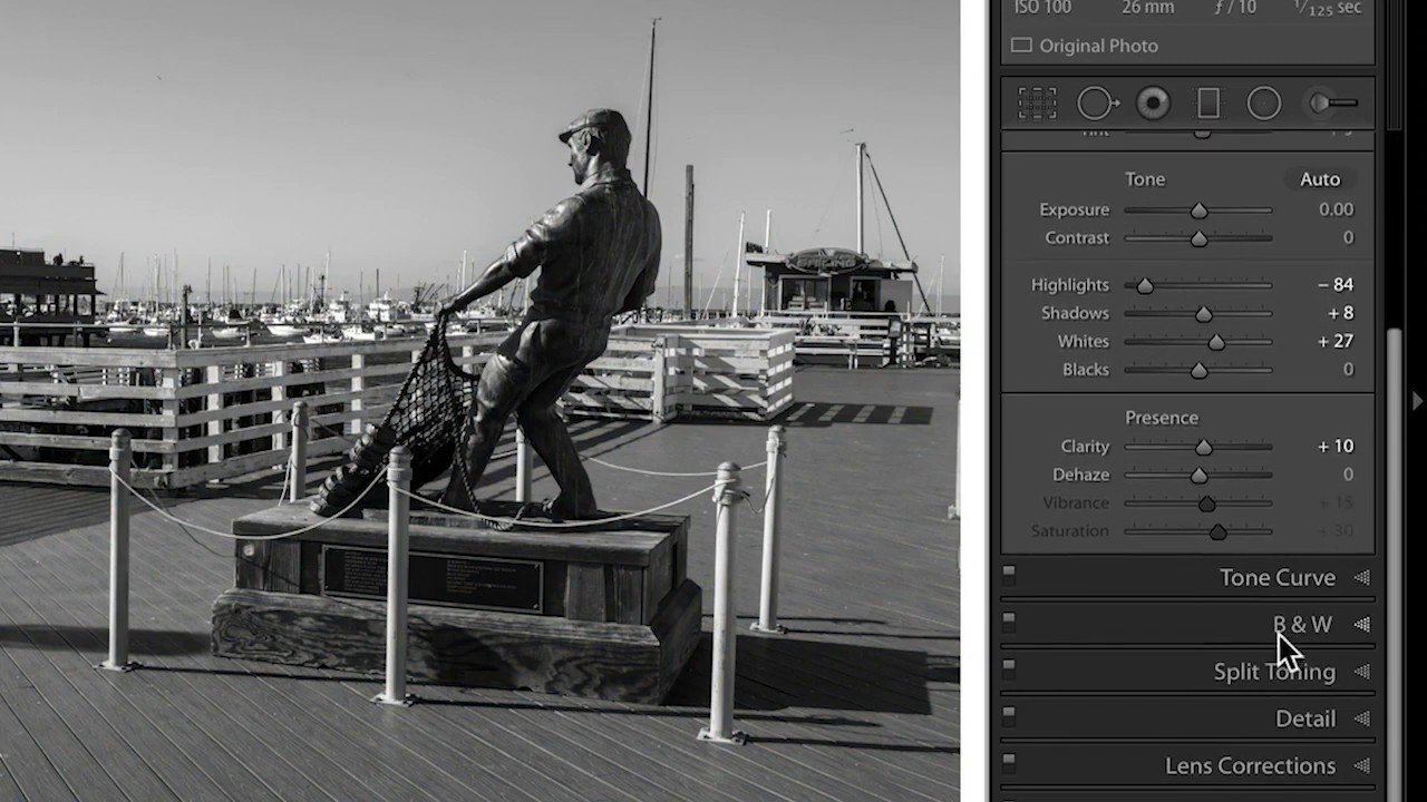 Редактор фото черно белый How to Edit Black and White Photos in Lightroom Classic - YouTube