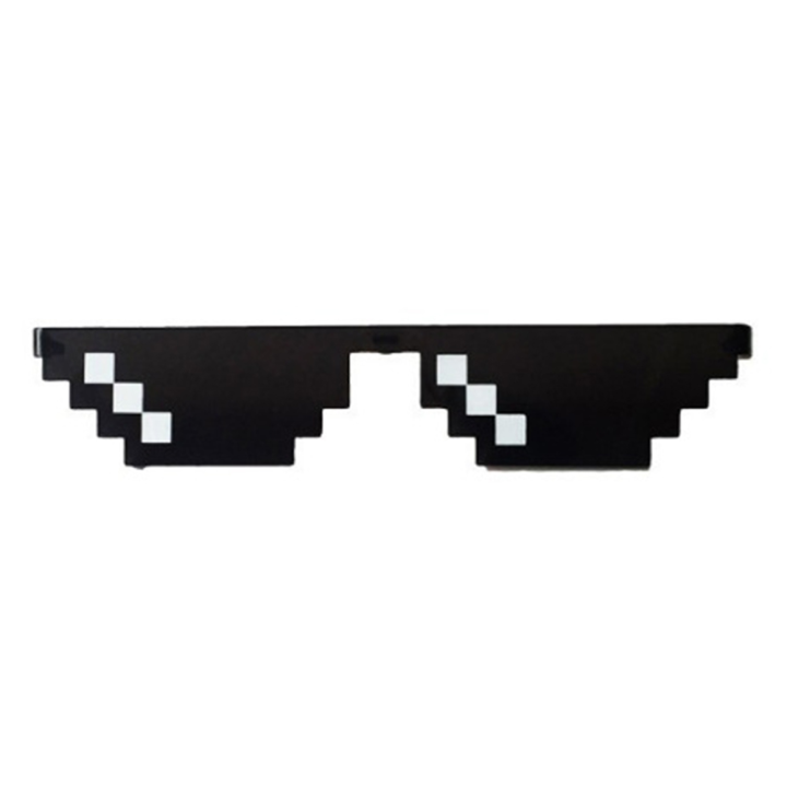 Редактор фото очки Thug Life Sunglasses, Men Women Glass 8 Bit Pixel Mosaic Glasses Photo Props Uni