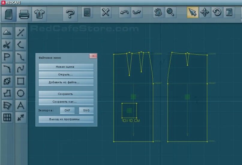 Редкафе программа для построения выкроек скачать бесплатно Краткая инструкция как экспортировать и правильно открывать в других CAD програм