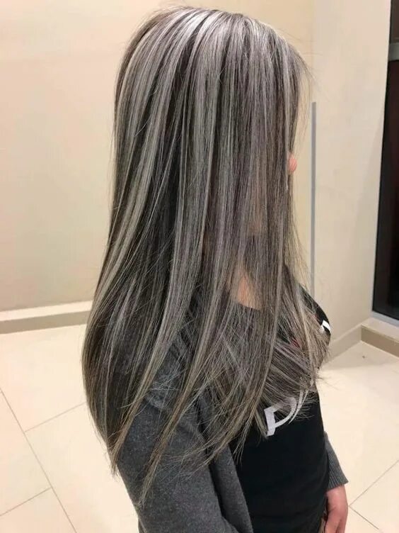 Редкое мелирование фото на темные Shop Women’s Clothes Latest Trends & Online Fashion ASOS Grey hair color, Long h