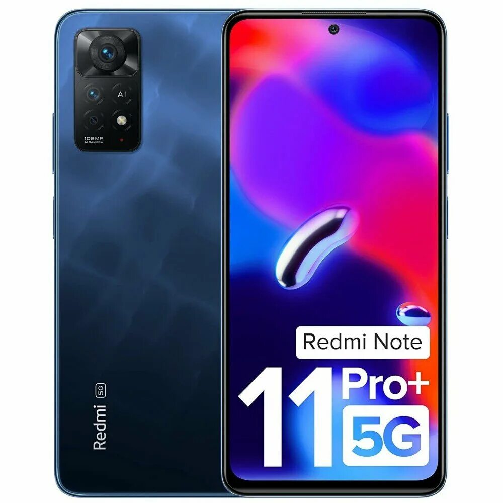 Редми 11 фото Смартфон Xiaomi Redmi Note 11 Pro Plus 5G 6/128Gb синий - купить в интернет-мага