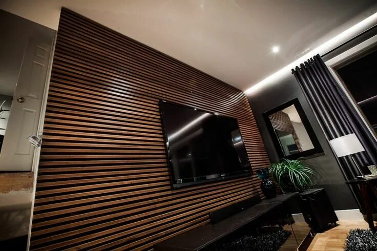 Реечная отделка стен фото Slat wall DIY Wood slat wall, Slat wall, Wood slats