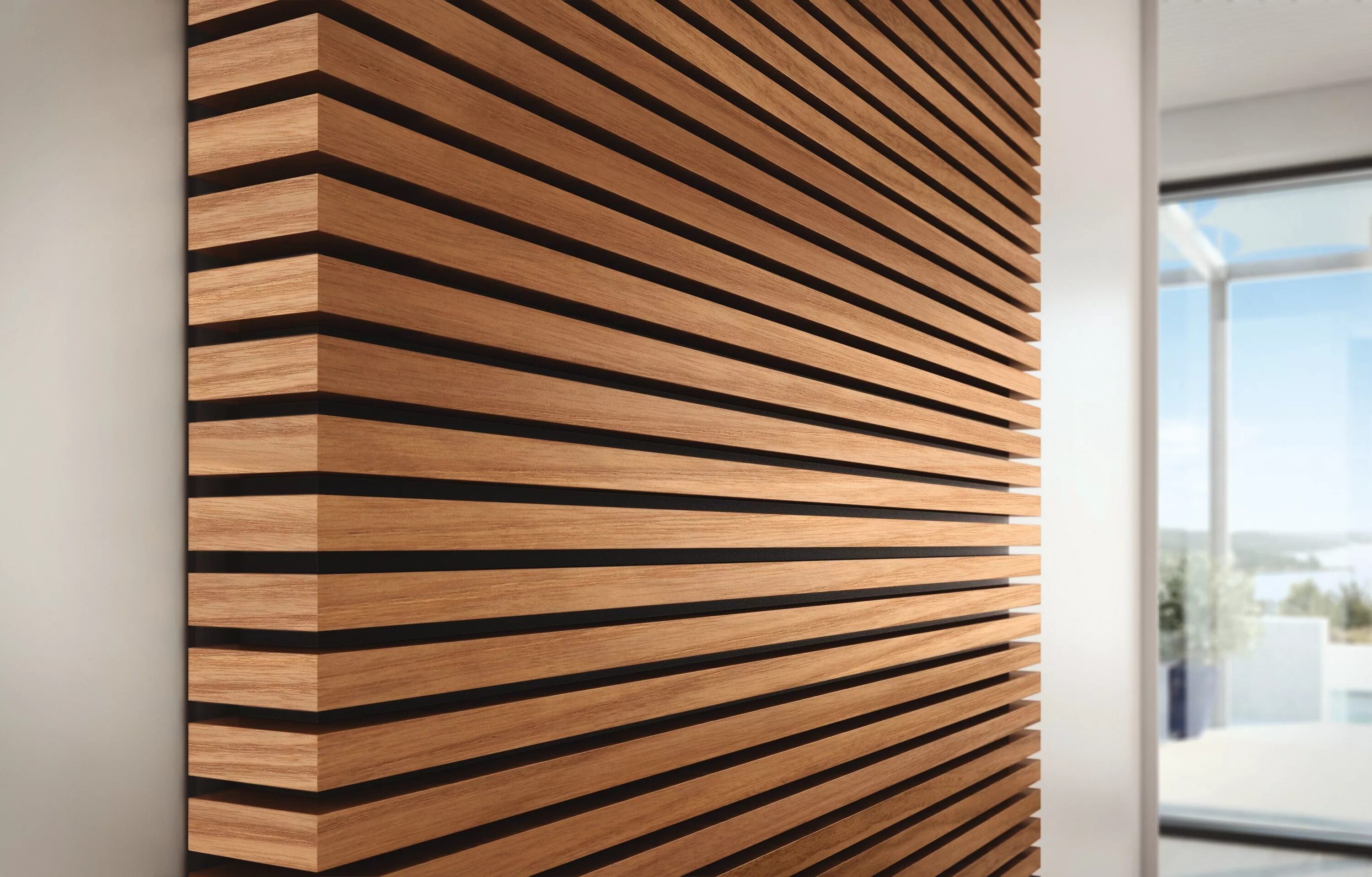 Реечные панели фото Hulsta Wardrobes - http://www.euroamericadesign.com/hulsta Wood slat wall, Wall 