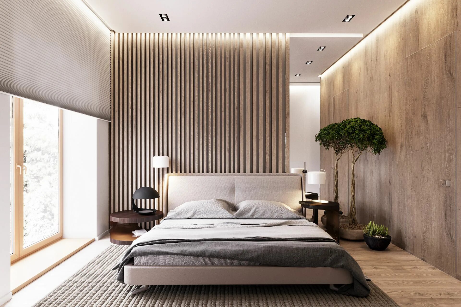 Реечные панели в интерьере спальни фото Wall design - найдено 89 фото