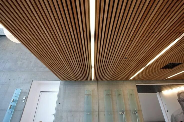 Реечные потолки дизайн фото Deckowood, deckon asma tavan sistemleri homify Wooden ceilings, Ceiling panels, 