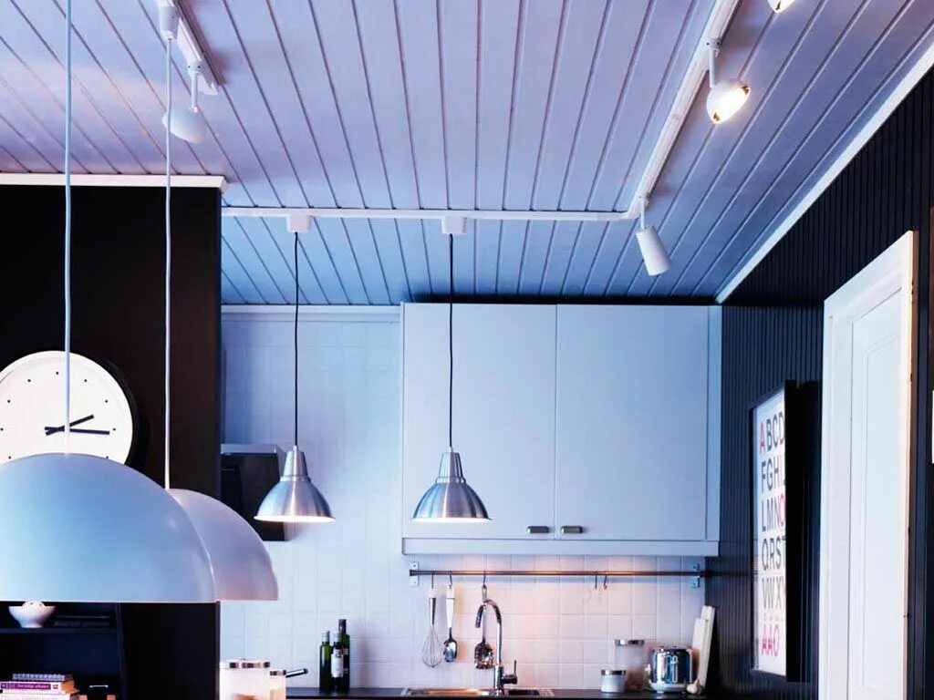 Реечный потолок на кухне фото Pin by Laurent Hubeaux on idée luminaires Ikea, Ceiling lights, Home decor