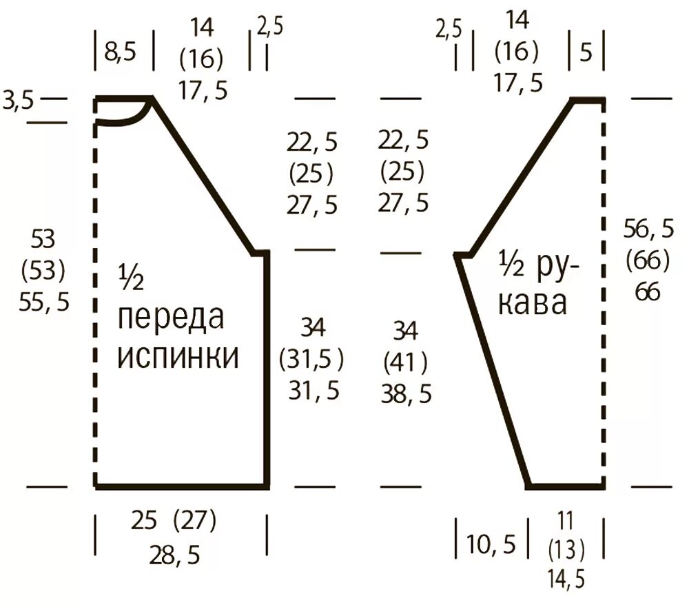 Реглан вязание спицами снизу схема Выкройка вязаный реглан: найдено 89 изображений