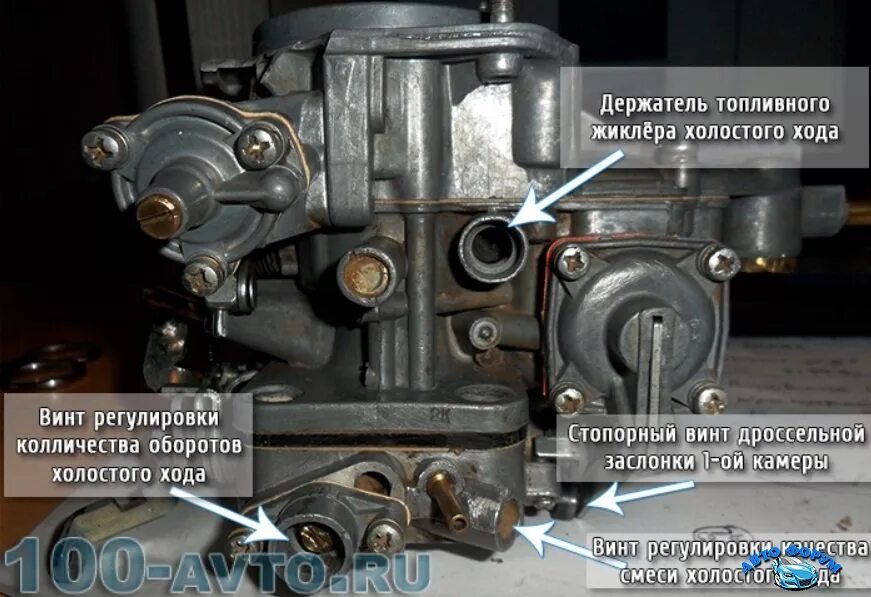 Регулировка карбюратора ваз 2107 фото Регулировка карбюратора ВАЗ 2107 своими руками