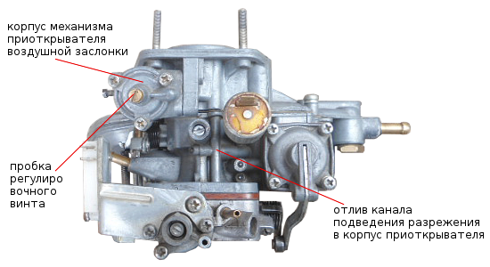 Регулировка карбюратора ваз 2107 фото Пусковое устройство карбюратора Озон