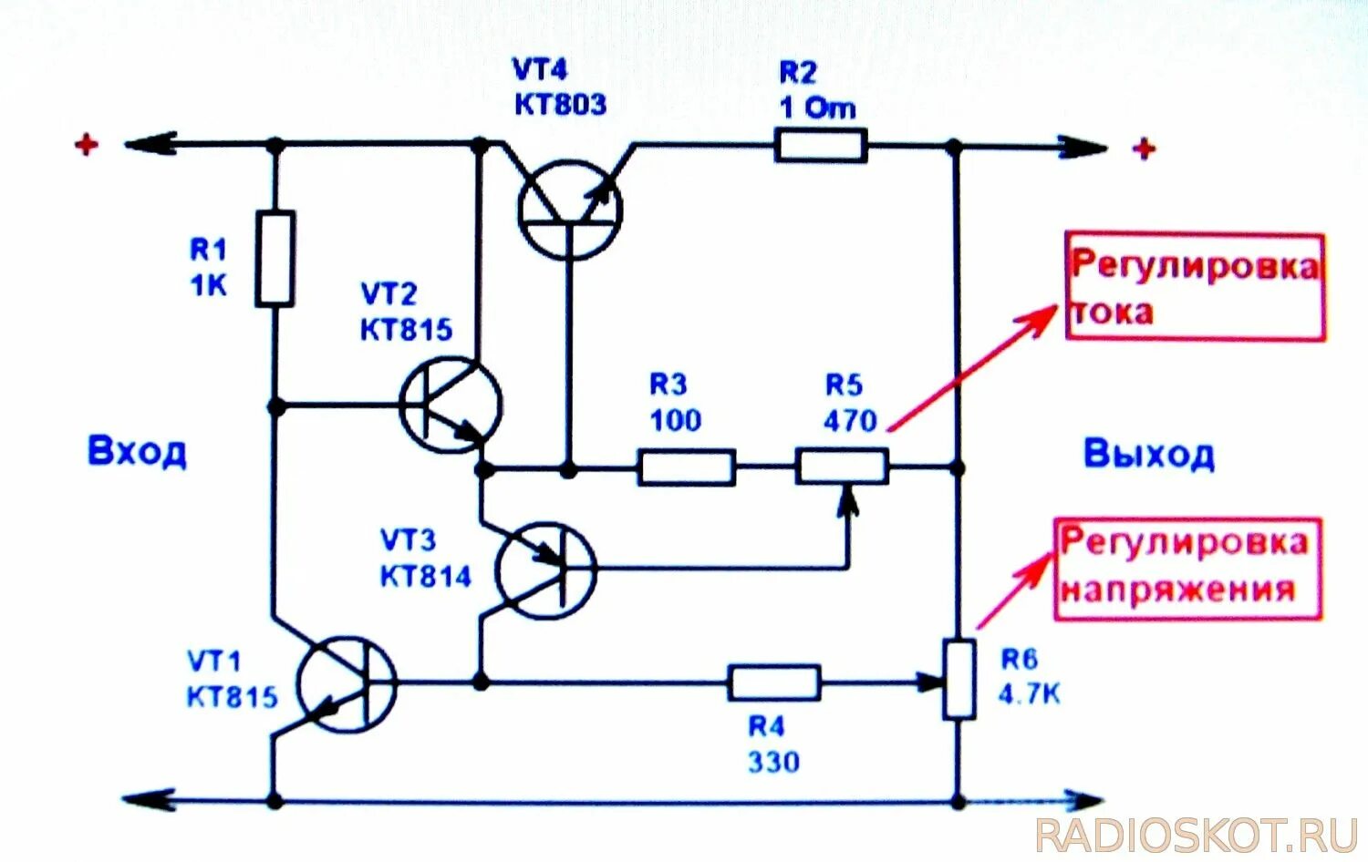 Регулировка напряжения схема своими руками Alimentator cu reglaj de curent si tensiune Регулятор напряжения, Биполярный тра