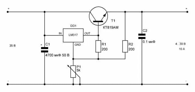 Регулировка напряжения схема своими руками Блок питания своими руками (все схемы): регулируемый, лабораторный трансформатор