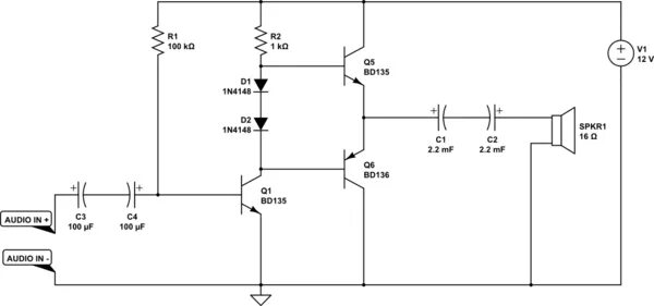 Регулируемый усилитель схема class AB amplifier distortion - Electrical Engineering Stack Exchange