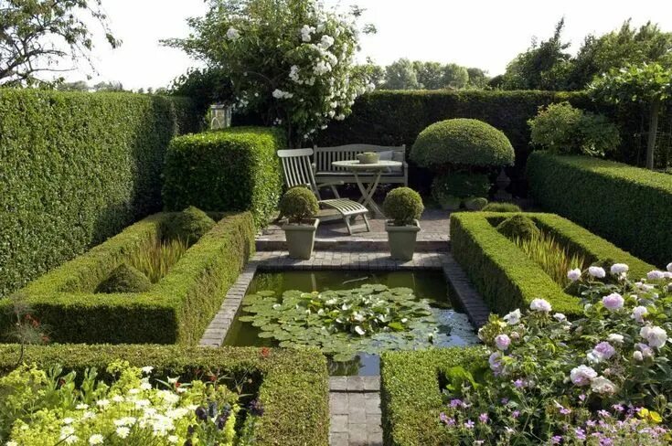 Регулярный стиль в ландшафтном дизайне Garten der formen anlegen Englischer garten, Garten, Landschaftsdesign