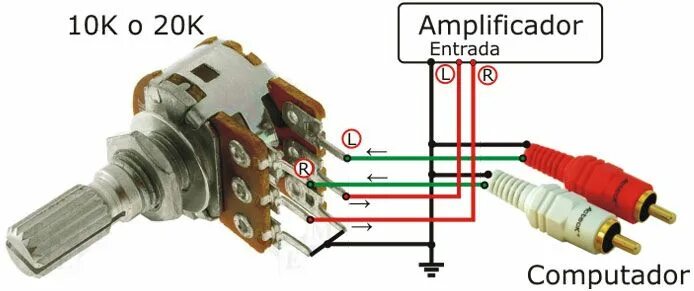 Регулятор громкости распайка Com certeza o circuito do amplificador com TDA7294 fez grande sucesso entre noss