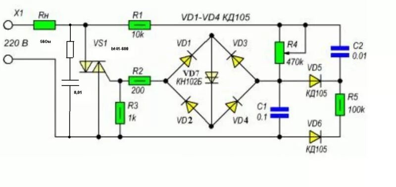 Регулятор мощности 220в своими руками схема Форум РадиоКот :: Просмотр темы - Симисторный регулятор