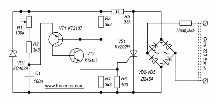 Регулятор мощности 220в своими руками схема Простой регулятор мощности - FROLOV TECHNOLOGY