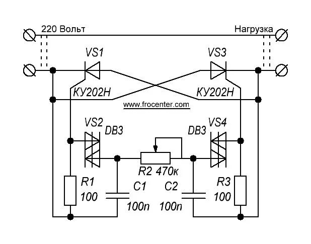 Регулятор мощности 220в своими руками схема Тиристорный регулятор мощности - FROLOV TECHNOLOGY Принципиальная схема, Электро
