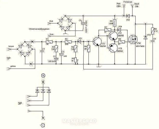 Регулятор напряжения генератора трехфазного avr2 подключение Как проверить авр бензогенератора на неисправность?