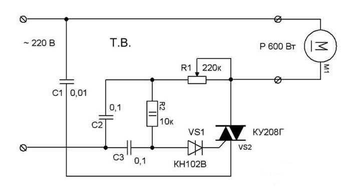 Регулятор оборотов двигателя 220в подключение Регулирование оборотов двигателя переменного тока: основные принципы и способы